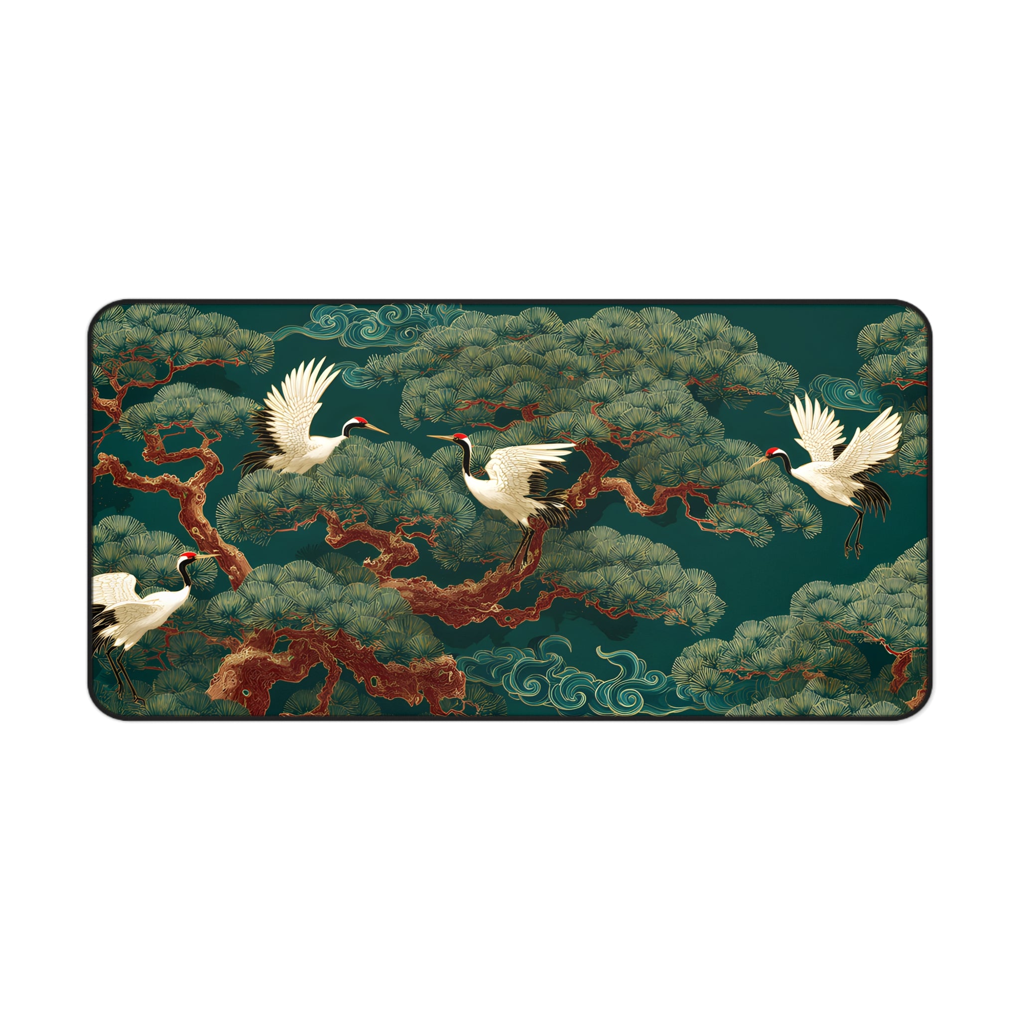 Cranes & Pine Desk Mat