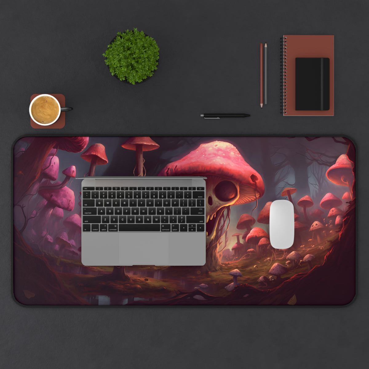 Mushroom Skull Desk Mat