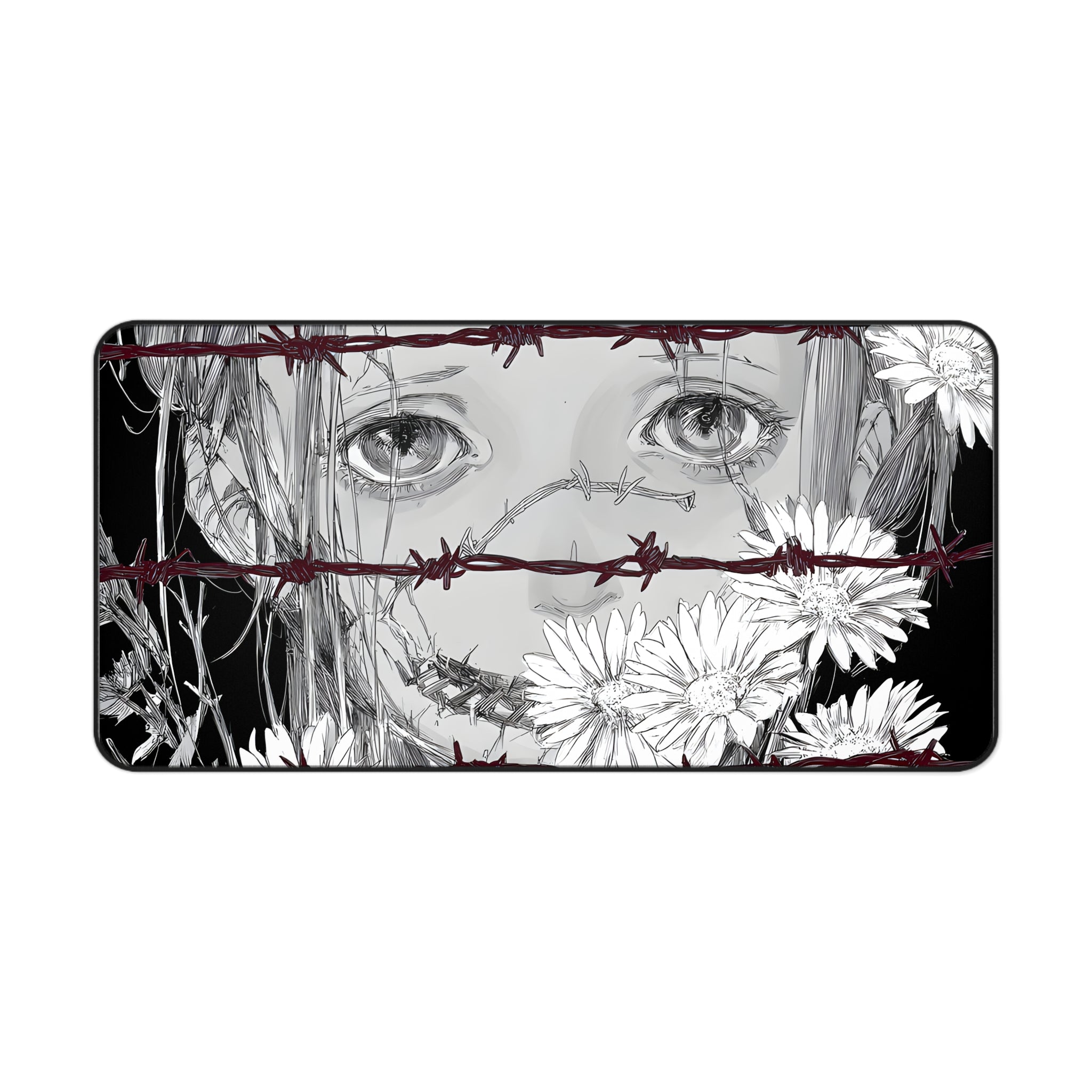 Painful Silence Manga Girl Desk Mat