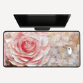 Floral Rose Oil-Paint Desk Mat