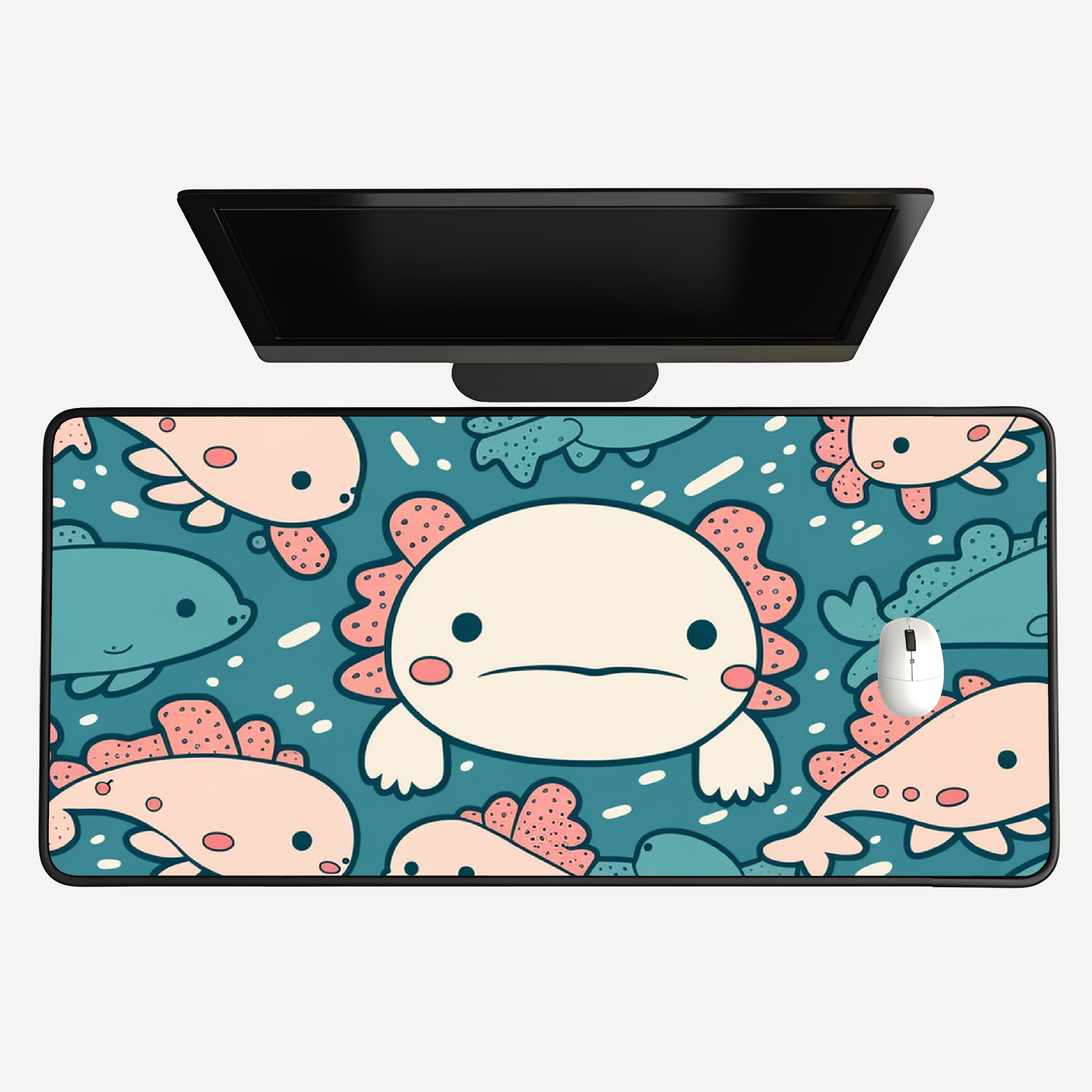 Sad Axolotl Desk Mat