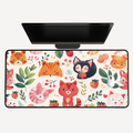 Cute Woodland Animals Desk Mat