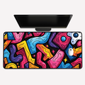 Colorful Graffiti Desk Mat