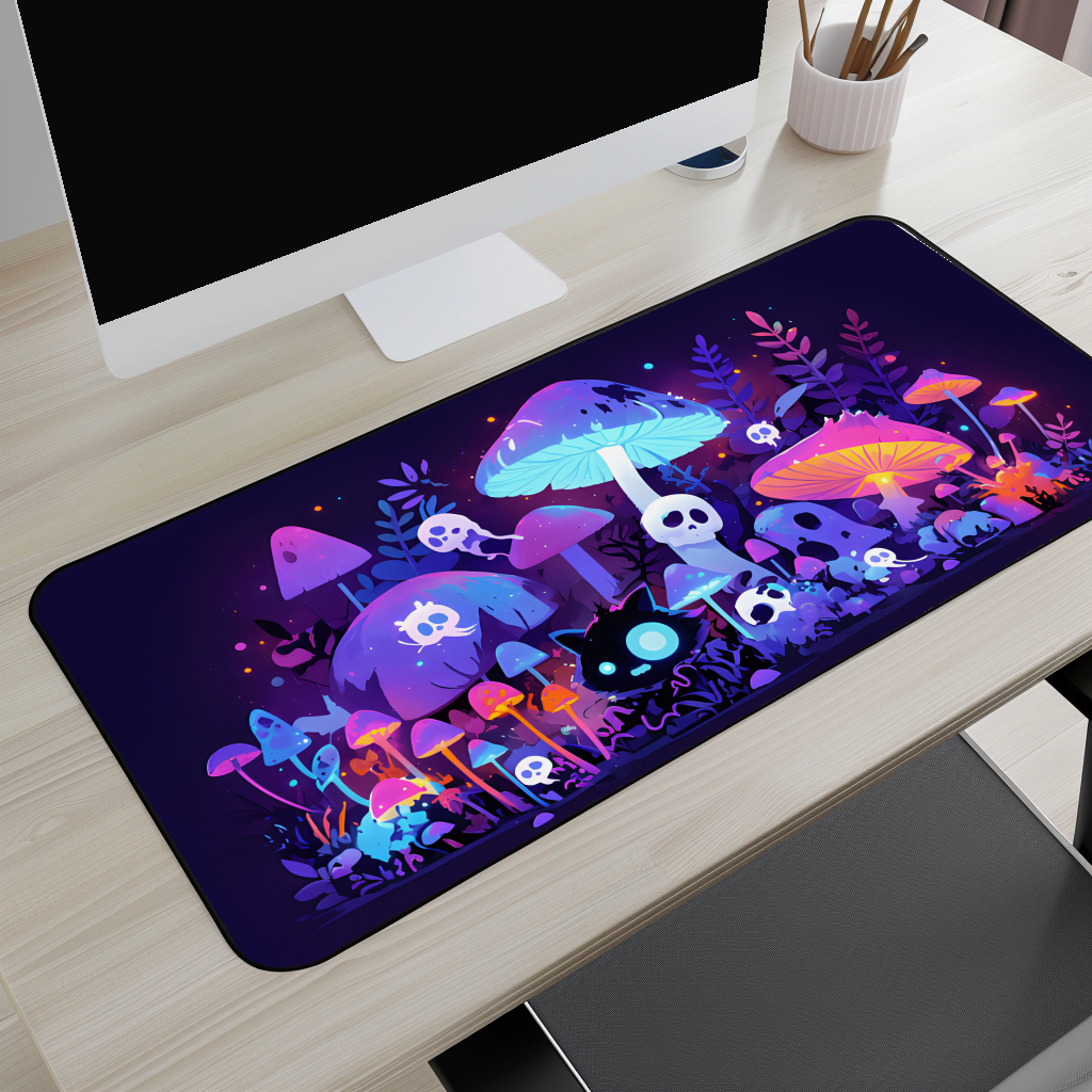 Glow Mushroom Desk Mat