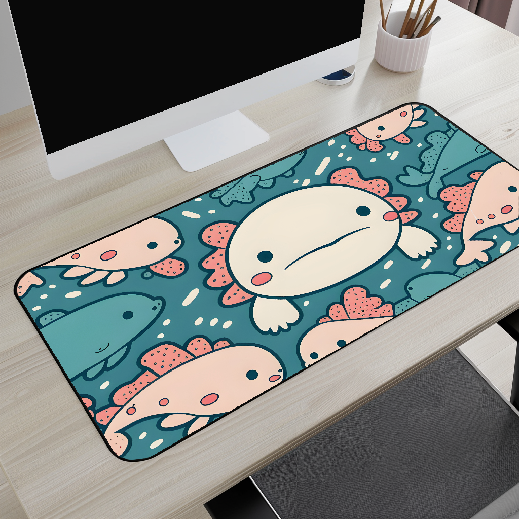 Sad Axolotl Desk Mat