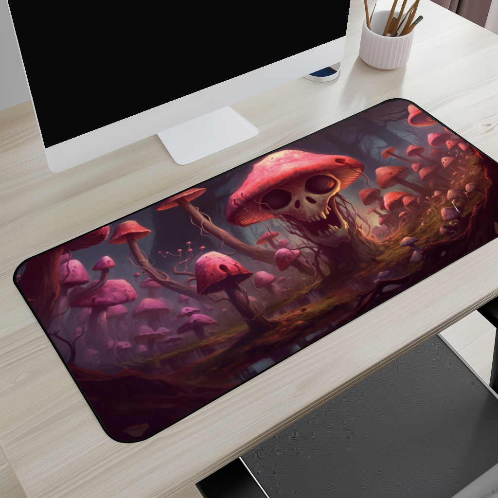 Mushroom Skull Desk Mat