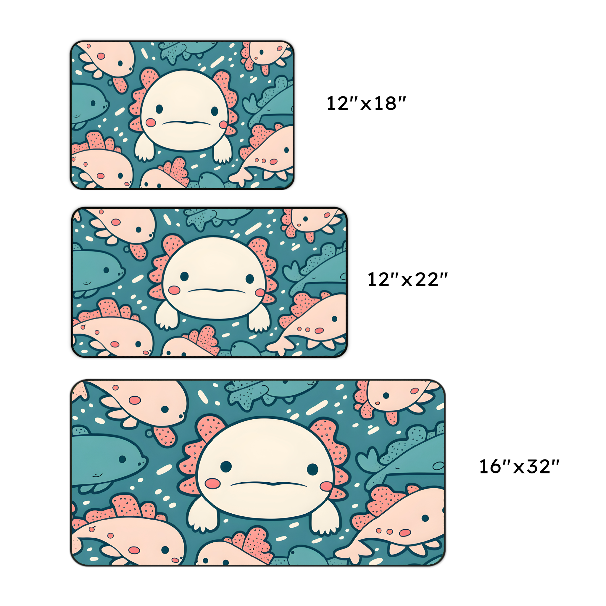 Sad Axolotl Desk Mat
