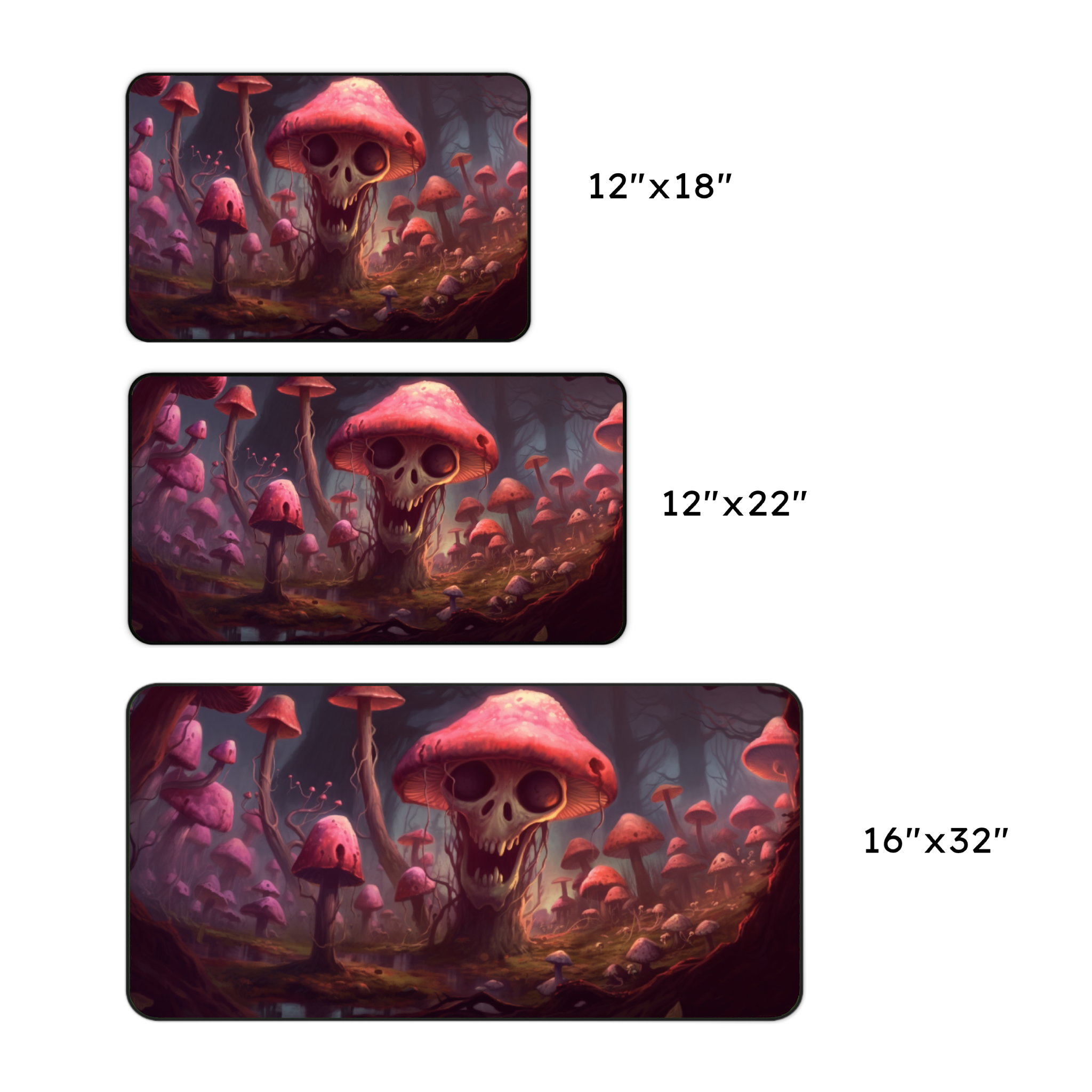 Mushroom Skull Desk Mat