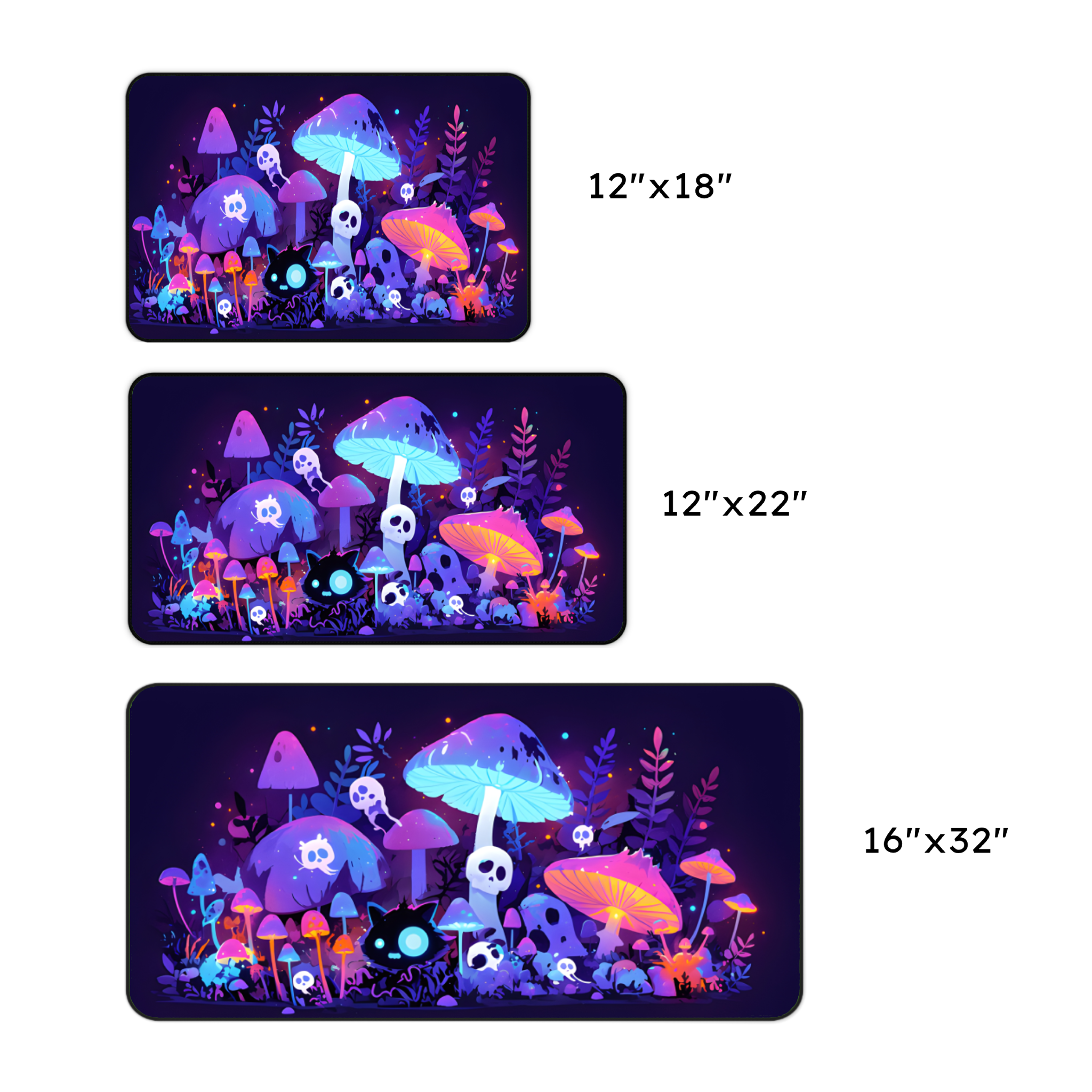 Glow Mushroom Desk Mat